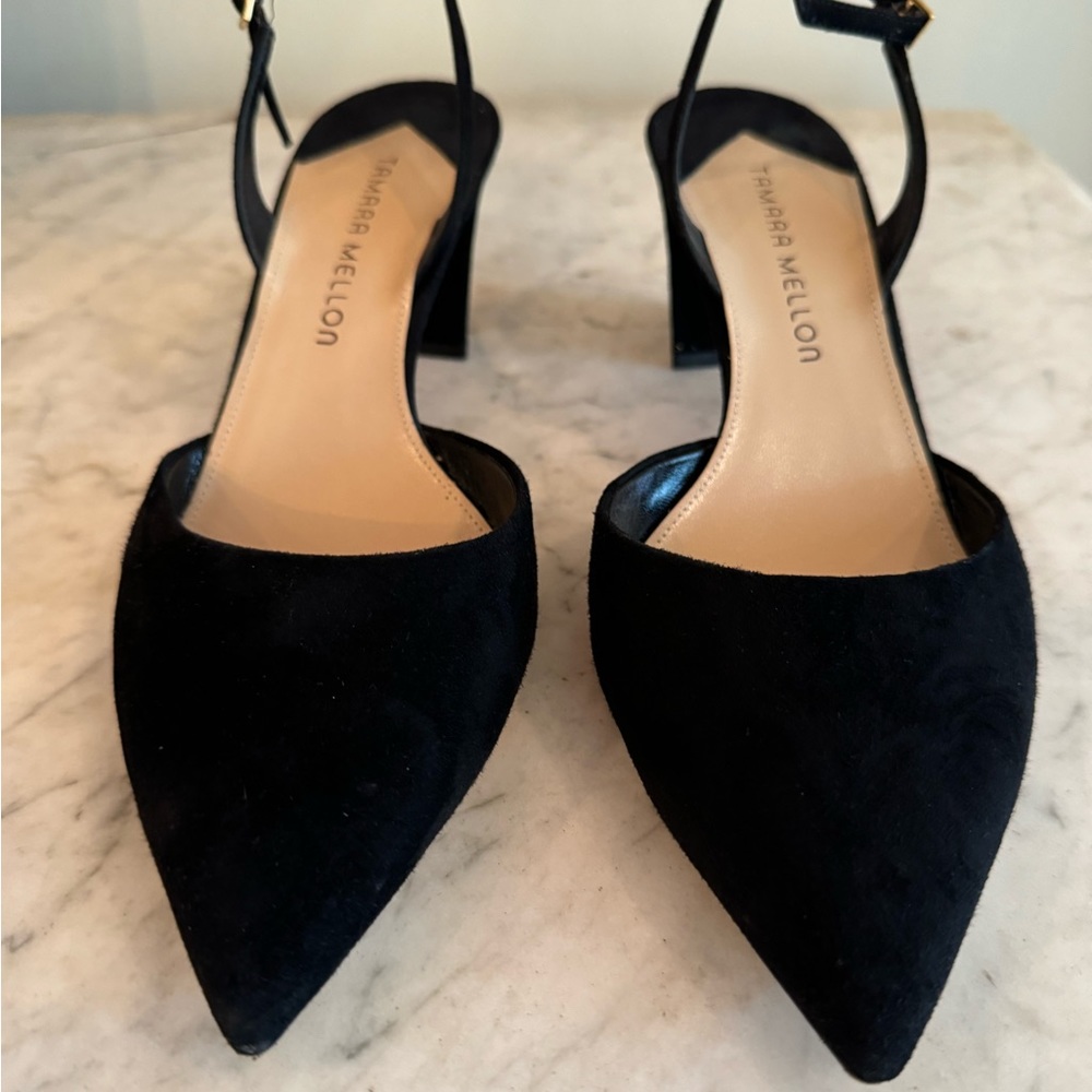 Tamara Mellon Suede Sling Backs